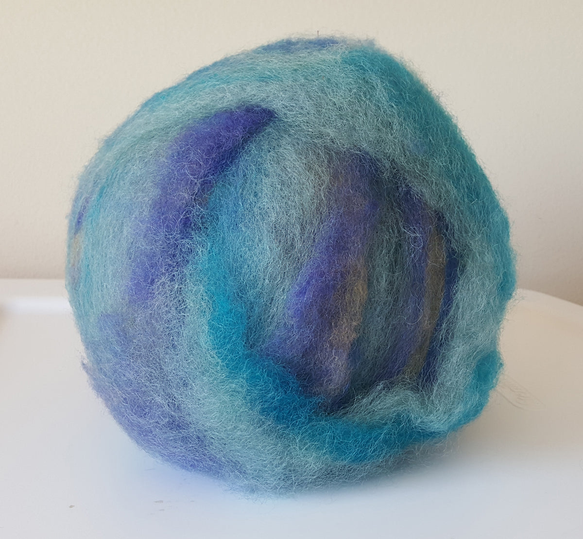Coopworth Roving blue/straw/purple Croftland Farm LLC